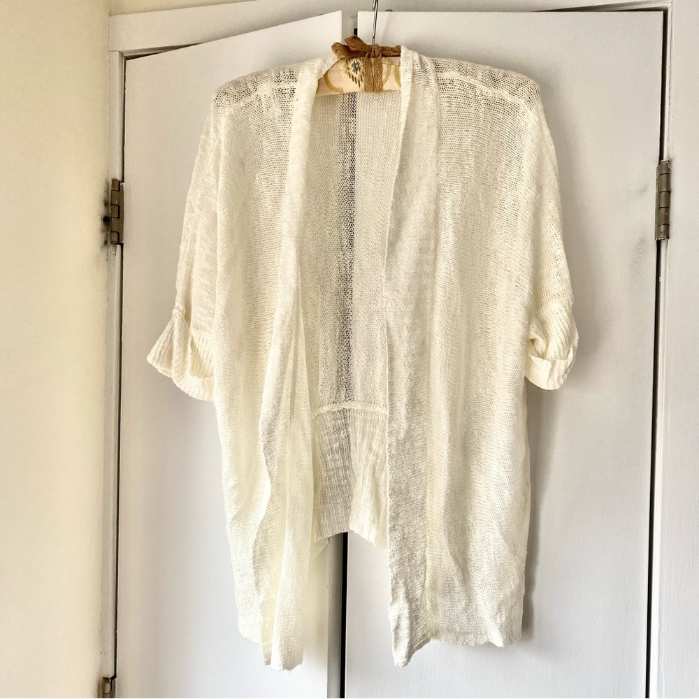 Banana Republic linen cardigan sweater